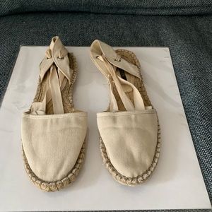 White canvas espadrilles